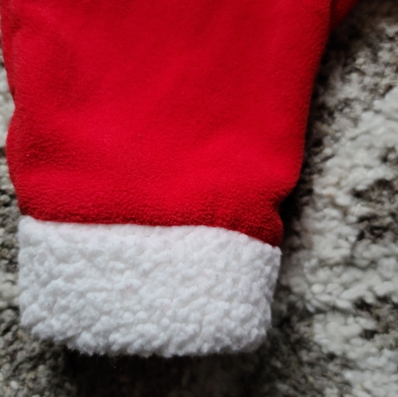 10 for $25 - Carter's 3m Christmas Santa Suit Fleece Romper - Picture 2 of 5